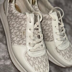 Michael Kors Beige and White Women's Sneakers